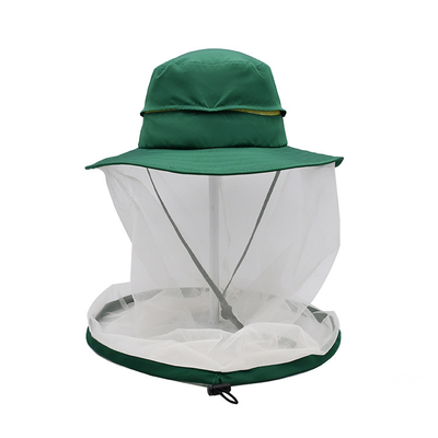 Mosquito Head Net Uv Protection Sun Hat With Mesh Insect Proof Net Bucket Cap 60cm