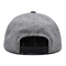 Gery 56cm Flat Brim Snapback Hats Embroidery Street Unisex 6 Panel Snapback Cap