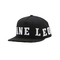 High Durability Black Flat Visor Snapback Hat With Embroidered Logo