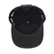 High Durability Black Flat Visor Snapback Hat With Embroidered Logo