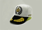 White Sports 6 Panel Embroidery Baseball Hats , Unisex Custom Sized Baseball Caps