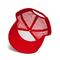 Fashion Unisex Red Mesh Baseball Cap For Summer With Flat Embroidery Logo