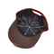 Private Label 3d Embroidered Baseball Cap PU Brim Polyester Material