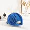 Winter Blue Towel Velvet Warm Leather Patch Sun Hat